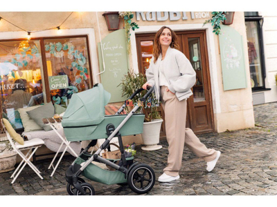 Karrocë sportive BRITAX Smile 5Z, me rrota gome, ngjyra Atlantic Green