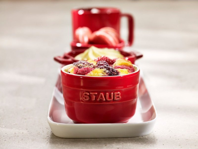 Ramekin qeramik Staub Round, 8cm, rezistent ndaj nxehtësisë, i kuq