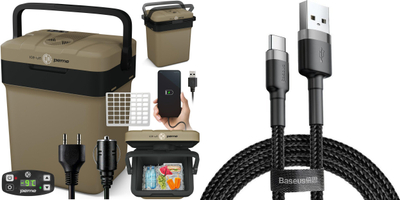 Frigorifer udhëtimi Peme Essential 32, 26L, termoelektrik me USB, ngjyrë rërë