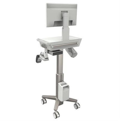 Karrocë mjekësore Carefit Slim 20 LCD Cart, 1 sirtar, e bardhë