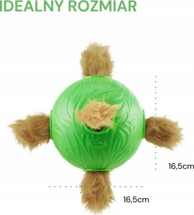Lodër interaktive për qen Nina Ottosson Outward Hound Snuffle N' Treat Ball, top me shpërblime, me vende të fshehura, shumëngjyrësh