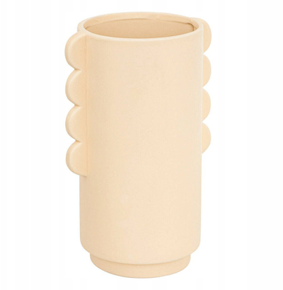 Vazo qeramike Wavy Bliss, 13 cm, e bardhë