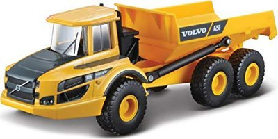 Lodër kamion Burago Volvo A25G, i verdhë