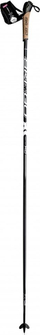 Shkopinj për ski nordike SKI GO XC, 145 cm, përzjerje karboni, të zinj
