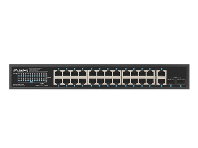 Switch rrjeti Lanberg RSGE-24P-2GE-2S-250, 24x PoE+ 1Gbps, 2x SFP, 250W, i zi