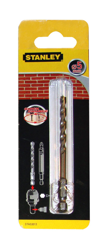 Frezë betoni Stanley STA53018, bisht gjashtëkëndor 6mm, për mur e tulla