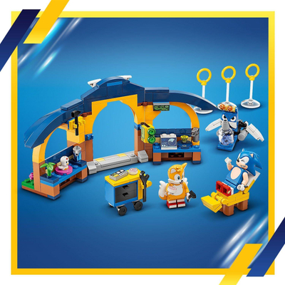 Lodër me kuba LEGO Sonic Tails Workshop Tornado Plane 76991, 376 copa, për kalamaj 6+