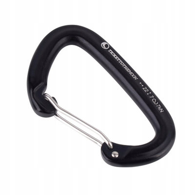 Karabiner për hamak Ticket To The Moon TTTM 22kN, 8.5x5.2cm, i zi