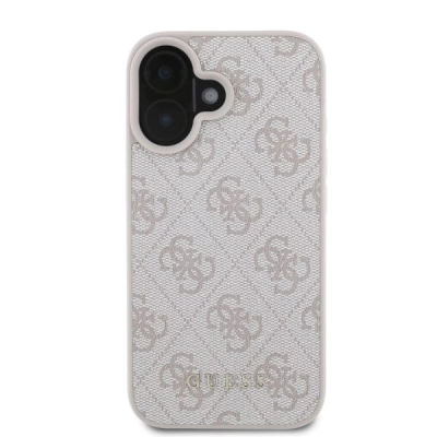 Këse telefoni Guess GUHCP16SG4GFPI për iPhone 16 6.1", hardcase 4G Classic, rozë