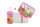 Set kuti për ushqim + shishe + kapak rezervë R&B Princess and unicorn 0.5 l z72227, rozë