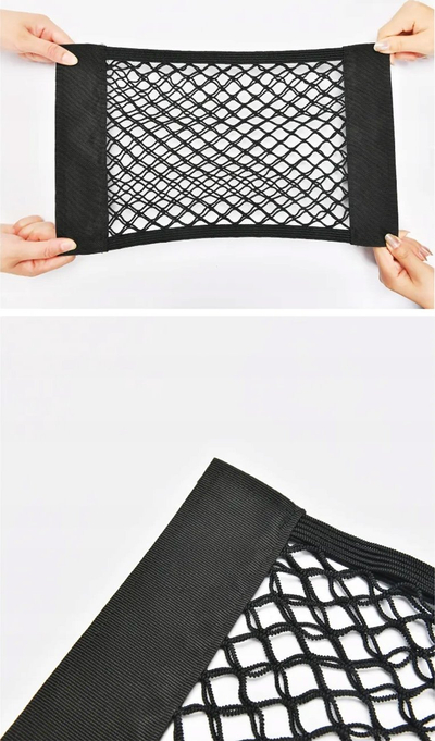 Organizues bagazhi Car Trunk Net Organizer Screw Bag, rrjetë 20 x 26 cm, i zi