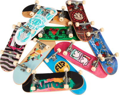 Lodër fingerboard Tech Deck DLX Pro Pack, set 10 copë, për fëmijë 6+, shumëngjyrëshe