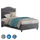 Shtrat Malena HM651.10, 90x200 cm, kadife gri