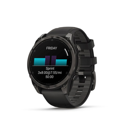 Ora inteligjente Garmin Fenix 8, 1.4" AMOLED, GPS, e zezë