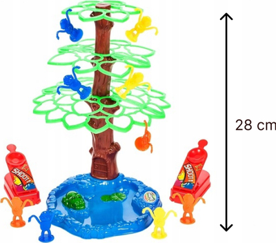 Lojë tavoline MalPlay Jumping Monkeys, për 2 veta, për kalamaj 3+ vjeç, shumëngjyrëshe