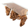 Tavolinë për kafe rrënjë teak xham 140×45×40 cm (HM9396)