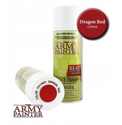 Sprej primer The Army Painter Colour Primer Dragon Red, për miniatura, 400 ml, i kuq