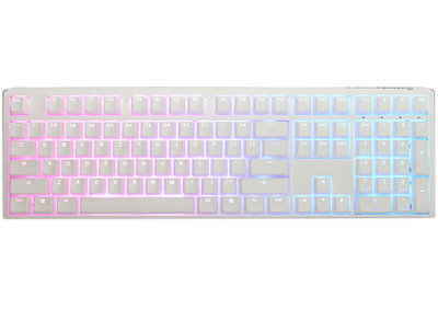 Tastierë gaming Ducky One 3 Aura White, Cherry MX Red, RGB, e bardhë