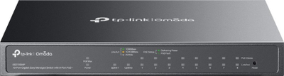 Switch TP-Link Omada ES210GMP, 10 porte Gigabit, 8 porte PoE+, i zi