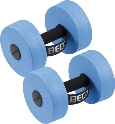 Çift pesha uji Beco Aqua Dumbbell Medium, për pishinë, blu e çelët