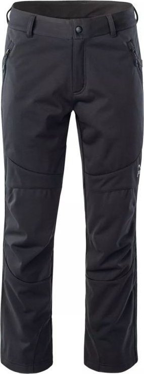 Pantallona trekking për burra Elbrus Gaude Polartec, softshell, që s’i ha era, të zeza