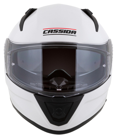 Helmetë integrale Cassida Aero Solid, polikarbonat, vizor Pinlock, e bardhë e zezë