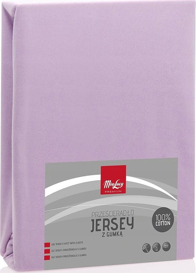 Çarçaf dopio me lastik Miss Lucy Jersey, 180x200 cm, pambuk, lejla