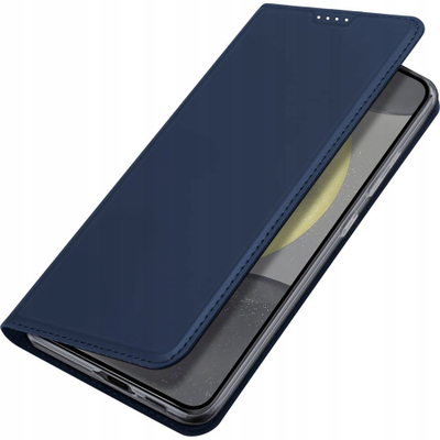 Футрола DUX DUCIS за Samsung Galaxy S25 Ultra S25 Plus S24 5G, PU кожа, со капак и џеб за картички, црна