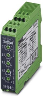 Relé monitorues Phoenix Contact EMD-FL-3V-400, trefazor, DPDT, 230V AC 24V DC, jeshil