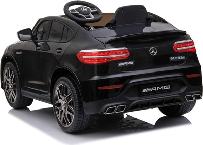 Makine elektrike për kalamaj Mercedes GLC 63S AMG, 12V, me telekomandë USB LED, e zezë