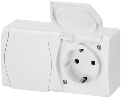 Prizë murale Elektro-Plast HERMES2 1025-00, IP44, montim sipërfaqësor, e bardhë