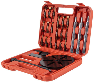 Set nxjerrës kushinetash AMiO 04759, 3 krahë, 31 pjesë, portokalli