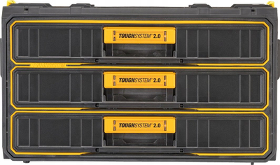 Kuti veglash DeWalt Tough System V2 DWST08330 3 sirtarë, plastike, e verdhë