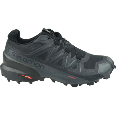 Atlete trail running Salomon Speedcross 5 GTX për goca, të papërshkueshme nga uji, të zeza