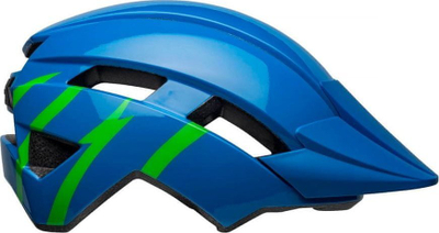 Helmetë biçiklete Bell Sidetrack II Youth, 50–57 cm, 14 vrima ajrimi, blu me të gjelbër