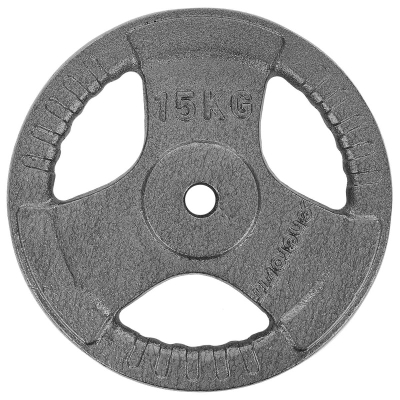 Disk peshe Eb Fit Hammertone, 15 kg, me vrimë 28 mm, gri