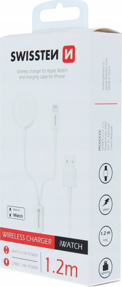 Кабел за полнење Swissten USB C, 1.2m, Power Delivery, бел