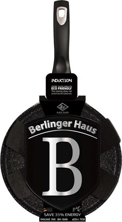 Tigan petullash Berlinger Haus Black Silver, 25 cm, mermer, i zi argjend