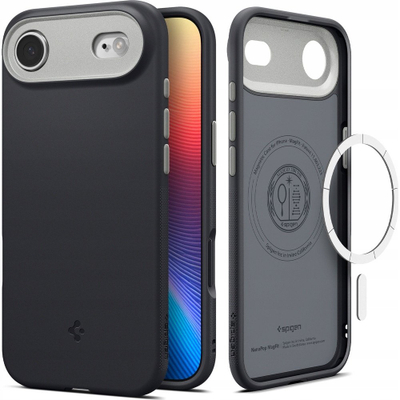 Kapak telefoni Spigen Caseology Nano Pop MagSafe, për iPhone 17 Air iPhone 17 Pro, i zi