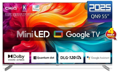 Телевизор CHiQ M55QA9, 55\", 4K MiniLED QLED, Google ТВ