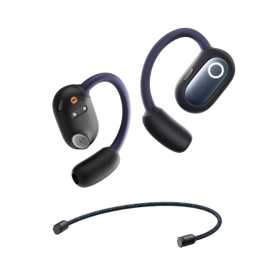 Kufje pa tela Baseus Eli Fit Open Ear, Bluetooth 5.3, me prekje, të zeza