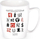Filxhan porcelani Mug Polish Letters, 380 ml, me alfabet polak, shumëngjyrësh
