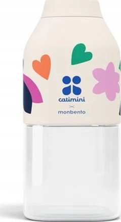 Shishe uji Monbento MB Positive S Catimini, 330ml, Tritan, krem me motive shumëngjyrëshe
