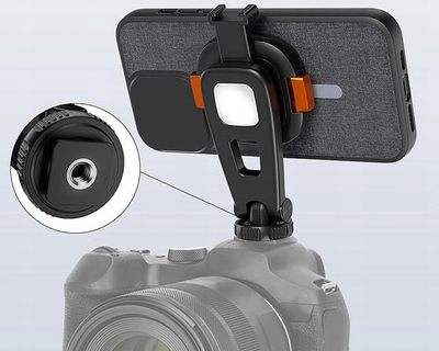 Mbajtëse magnetike telefoni VRIG Claw Mini MG-03L, për tripod, me cold shoe, e zezë