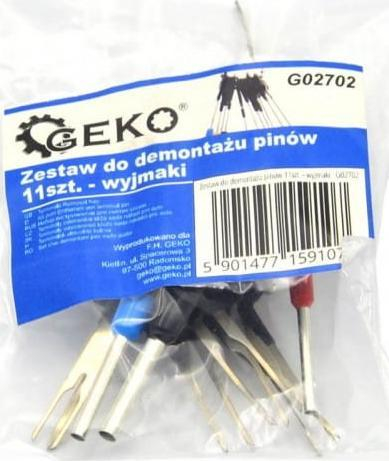 Set çelësash për heqjen e pineve GEKO G02702, 11 pjesë, plastike dhe metalike