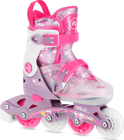 Patina inline Nils NJ1025 Flipzy, madhësia 31-34, për fëmijë, rozë