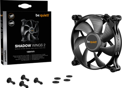 Ftohës be quiet! Shadow Wings 2 PWM, 120 mm, i zi