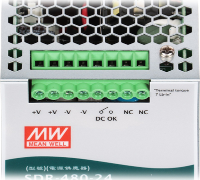 Furnizues energjie DIN Rail Mean Well SDR-480-24, 480W, 24V 20A, metal