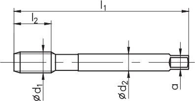 Çekiç filetimi TAP-800 DIN374, M30x1.5 6H, metal, ngjyrë argjend