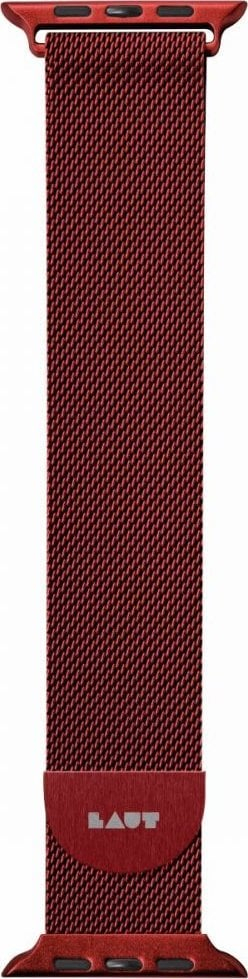Byzylyk çeliku Laut Steel Loop për Apple Watch 38/40mm, rrjetë çeliku inox, mbyllje magnetike, i kuq